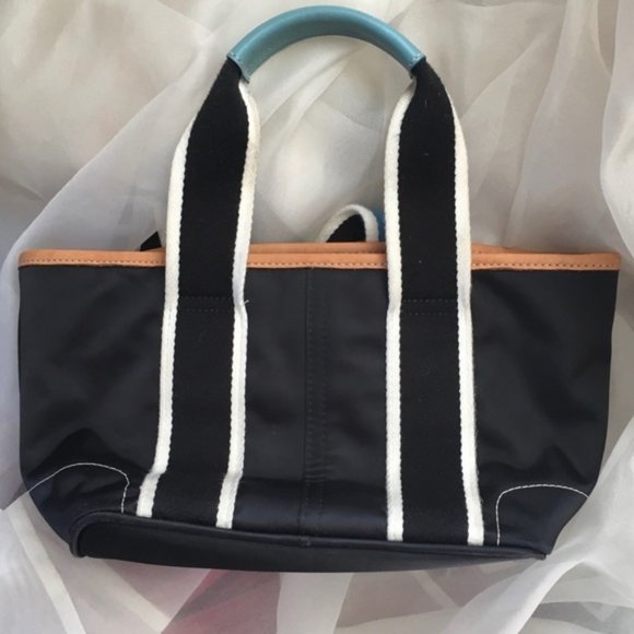 COACH Mini Tote - Black Satin - 12 x 6 x 3 1/2 - Picture 2 of 5